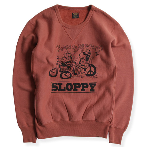 HEAVY WEIGHT FORNT V SWEAT &quot;SLOOPY&quot; (MAROON)
