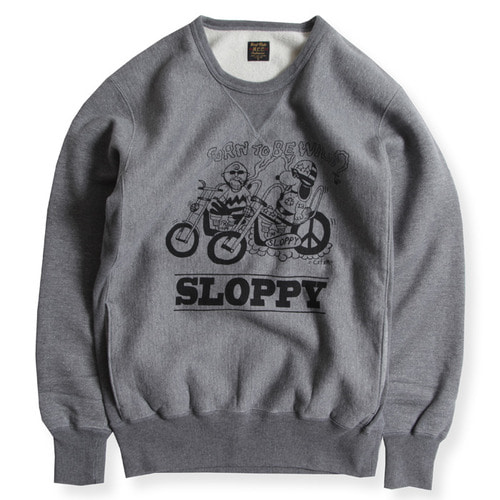 HEAVY WEIGHT FORNT V SWEAT&quot;SLOOPY&quot; (GRY)