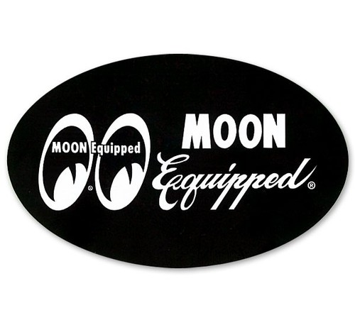 MOON Equipped Oval Sticker Black [ MQD027BK ]