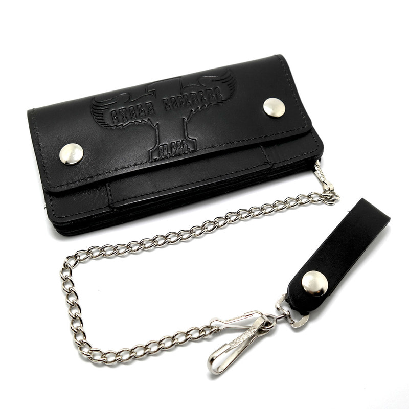 WINGER LEATHER CHAIN WALLET (블랙)