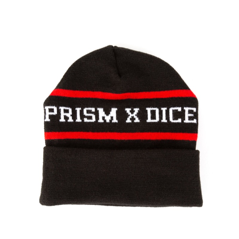Prism x DicE Beanie - Black and Red