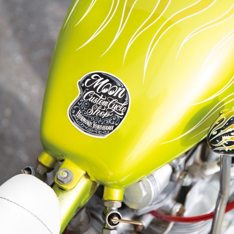 MOON Custom Cycle Shop Motorcycle Helmet Sticker [DM237]